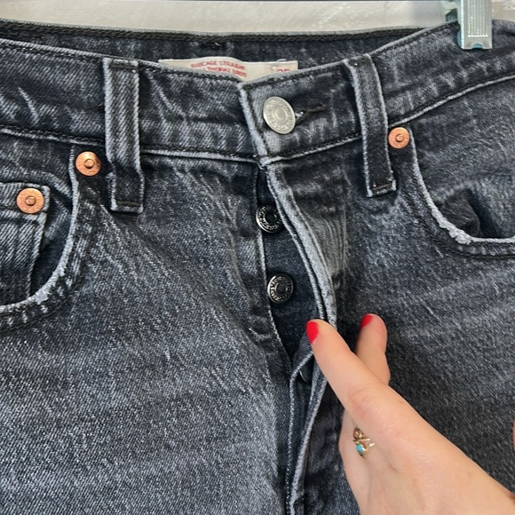 Levi's Women's Straight Leg Jeans - Dark Blue - Picture 2 of 6